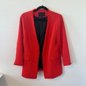 Banana Republic Red Blazer Lightweight Open Front